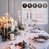 IMAGE Flameless Rechargeable Taper Candles, 12 Pack - 11-Inch LED Candles with Remote, Timer & 325ft Fishing Line for Wedding Christmas Home Decor - Image 3
