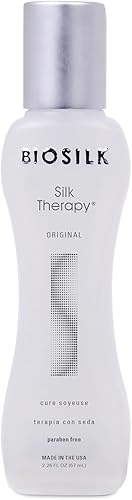 BioSilk Silk Therapy Original, Reconstructing Leave-In Hair Treatment, Adds Shine, Smooths & Prevents Split Ends, Sulfate-Free, Paraben-Free, Cruelty-Free, 2.26 Oz