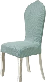 Fundas Para Sillas De Comedor Con Respaldo Redondo Protectores De Silla Con Respaldo Redondo Elásticos Sin Brazos Para Sillas Laterales Ovaladas Tapizadas Con Patas De Madera Modernas ( Color : Bean g