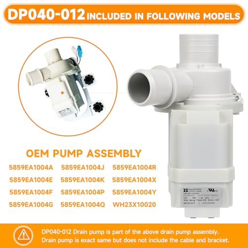 image for Cylrod DP040-012 4681EA1007A Drain Pump (OEM) Replacement for LG Washe