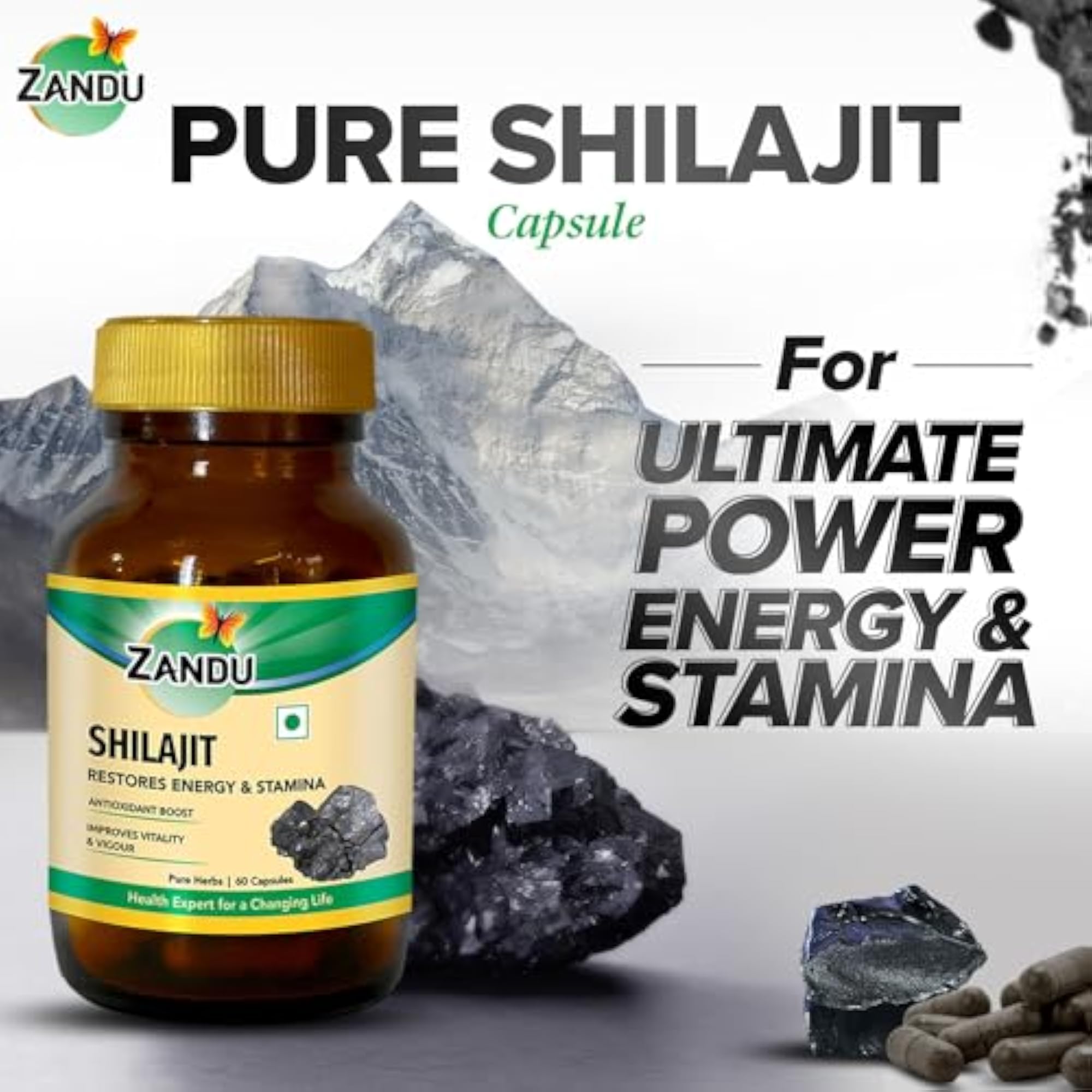 Zandu Shilajit Capsules, 60 Count