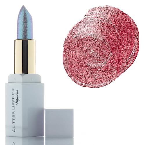 Mynena Red Rose Shimmer Lipstick Light Reflective Hydrating Formula Vibrant Color | Talc-Free Paraben-Free Gluten-Free Sulfate-Free - Shirley #TOP17