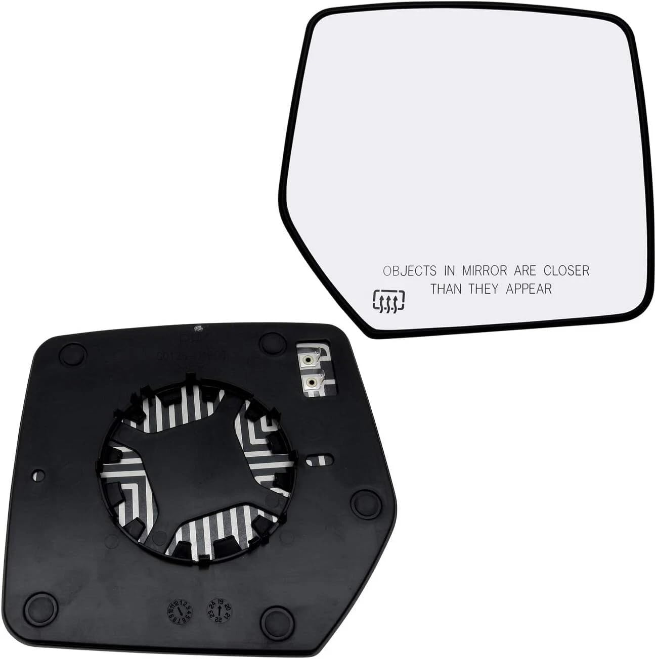 Passenger Right Side Mirror Glass For 2008-2012 Jeep Liberty and 2007-2011 Dodge Nitro Door Rear View Mirrors Back Plate Heated Defrost 68003928AA