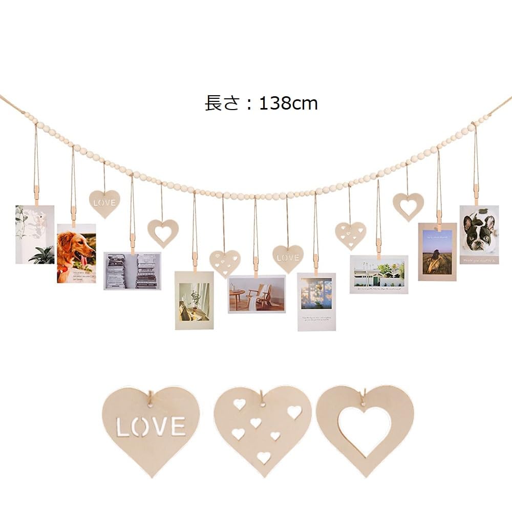 Amazon.co.jp: siawadeky 写真ガーランド 壁掛け 2タイプ入 写真