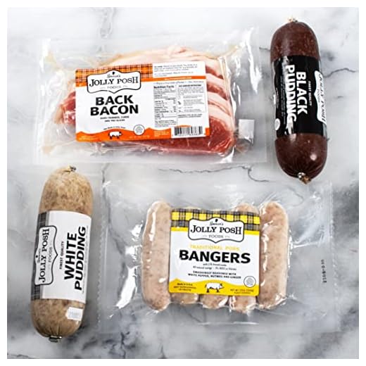 The Full English by Jolly Posh (44 ounce) - Includes Jolly Posh Back Bacon, Jolly Posh Bangers, Jolly Posh Black Pudding, and Jolly Posh White Pudding