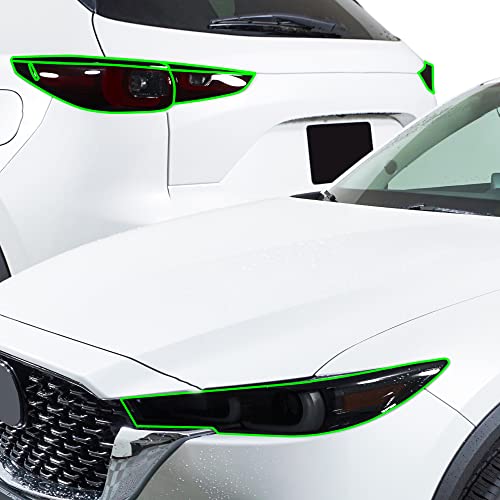 BOGAR TECH DESIGNS Full Headlight Taillight Reflector Sidemarker Tint Kit Compatible with Mazda CX-5 2022-2025, Dark Smoke