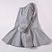 Infant Toddler Baby Girls Dress Grey Ruffles Long Sleeves Cotton (3T, Grey)