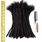 Teresa 0.8cm Width 10 Inch 10-100 Strands (Various Lengths) Human Dreadlock Extensions Made From 100% Human Hair Handmade Permanent Loc Extensions For Men/Women,Can Be Dyed,Curled,Bleached(70 Strands)