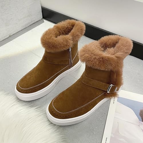 Bottes de neige anti-glisse et chaudes en coton épais pour pieds froids