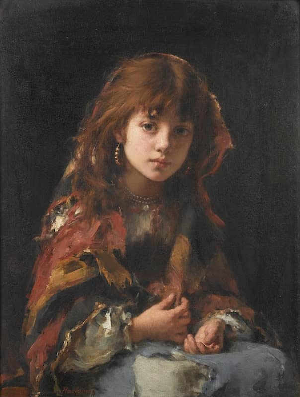 Toile Harlamoff portrait de jeune fille pour créer une ambiance galerie d'art chez soi