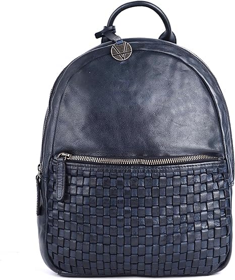 Vilenca Holland 11.8 Inch Navy Blue Genuine Leather Backpack for Men,Casual Backpack for Women Office Bag with Adjustable Shoulder Strap (B0CNLPTTNC) Amazon Price History, Amazon Price Tracker