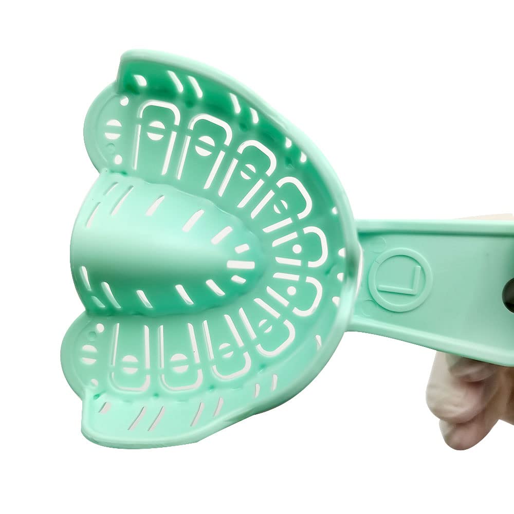 Dental Impression Trays Disposable Dental Implant Trays Plastic Green Full Mouth Autoclavable Perforated Impression Trays Set Mold Tray 3 Pairs Ls Mix 3pairs - View #3