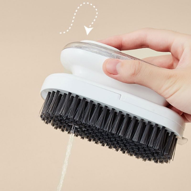 Shoe Cleaning Gadget Soft Bristles Non Abrasive Multi Functional with Liquid Dispensing Brush