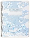 Decomposition Flying Sharks College Ruled Spiral Notebook - 9.75 x 7.5 Journal with 160 Lined Pages - 100% Recycled Paper - Notebooks for School Supplies, Home & Office - Made in USA