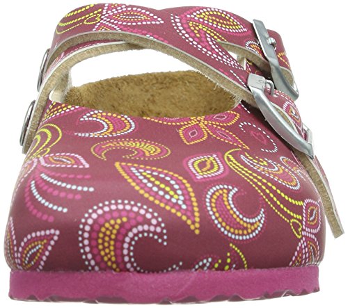 Birkenstock Girls Dorian Birko-Flor Floral Print Footbed Sandals Red 292