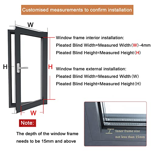 Cellular Shades,Blackout Blinds For Windows,Light Filtering Roller Blinds,Interior Darkening Honeycomb Pleated Shades,Sunscreen Insulation Blinds,Easy To Install,Off-Beige-105X140Cm/41.3X55.1In #TOP5