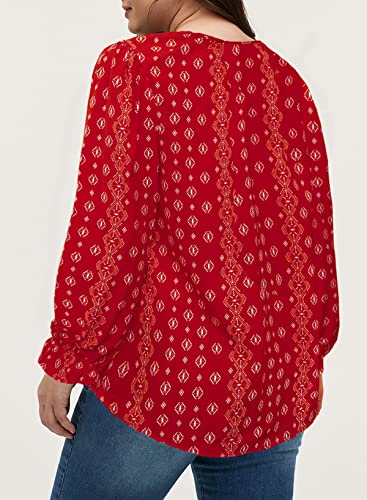 Eytino Plus Size Women's Floral Blouses