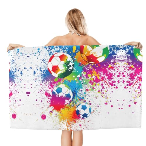 Serviette de bain en microfibre drap de douche absorbant football