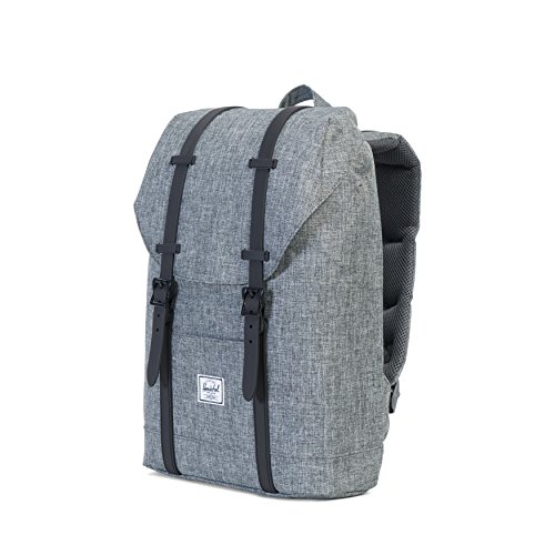 Image of Herschel Retreat Backpack, Raven Crosshatch /Black Rubber, Mid-Volume 14.0L