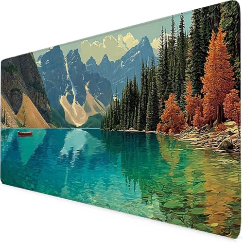 Mouse pad gaming vitesse tapis de souris grand lac antidérapant 600x300