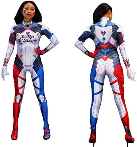 AestheticCosplay Harley Dva Bodysuit Harley Dva Cosplay Costume Harley Dva Suit Lycra Fabric S