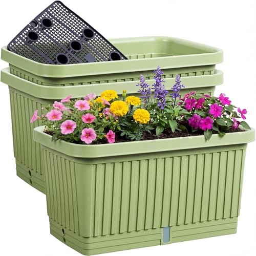 RimCereal 3 Pcs 20 Inches Large Planter Boxes Deep Rectangular...