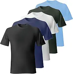 Kit 5 Camisetas Masculina Algodão Lisas Básicas Manga curta Bensmat