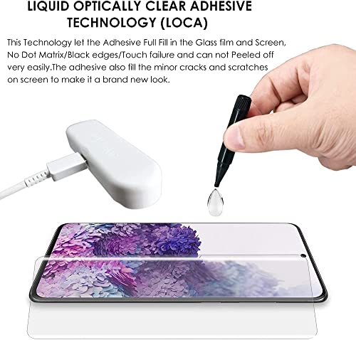 Image of OCTRIX Premium Curved UV Tempered Glass for Samsung Galaxy Note 20 Ultra (Pack of 1) Advanced Border Less Full Screen Protector Guard with Installation Kit- By Blackwik