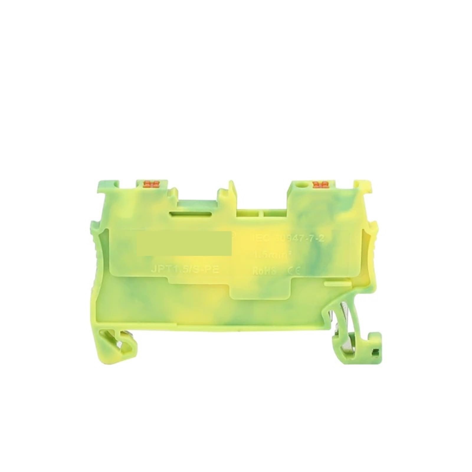 Morsettiera for guida DIN con passante di terra a inserimento rapido PT1.5-PE, 1,5 mm², connettore elettrico for filo di terra di protezione PT 1.5-PE(5 Pcs)