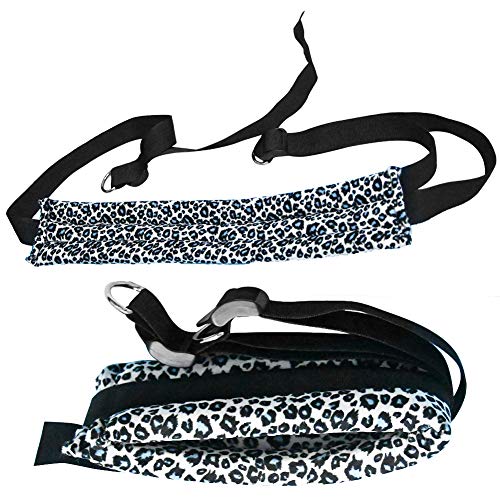Indoor Sex Swing Hang Bondage Restraint Love Slings BDSM Sex Toy with Adjustable Straps for Adult Couples Flirting Play (Silver Leopard)