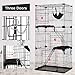 BestPet 3-Tier 67 Inch Cat Cage Enclosre Cat Crate Ferret Cage Cat Kennel Cat Playpen with Free Hammock 3 Cat Bed 3 Front Doors 2 Ramp Ladders Perching Shelves