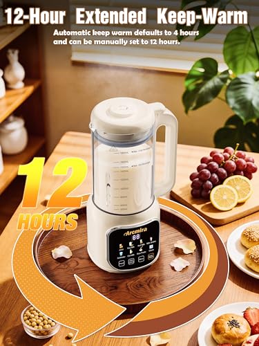 Arcmira 68oz Automatic 8-in-1 Nut Milk Maker - Blend Almond, Soy & Oat Milk, Juice, and More with Self-Cleaning & Delay Start Features - Image 7