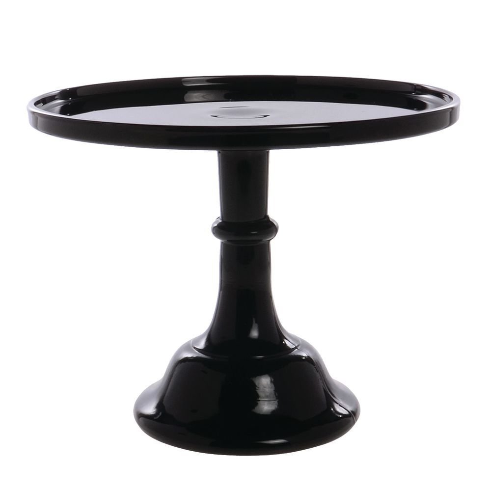 Vintage Black Raspberry Glass Cake Stand - 9"Dia x 7"H by Mosser Glass – 9", Glass, Black Raspberry, Model 2409BR