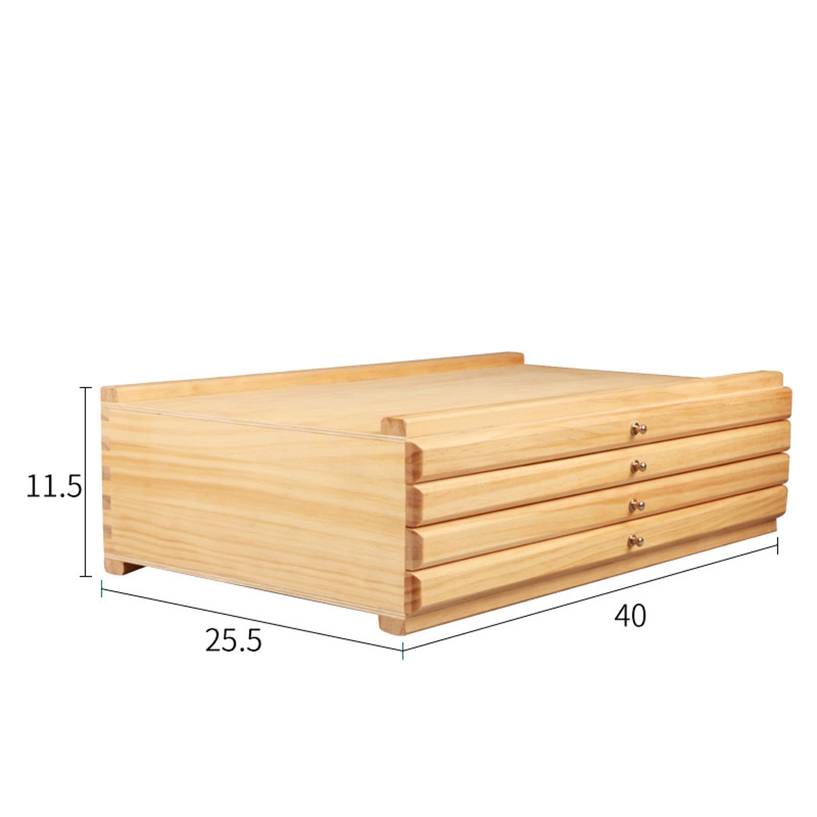 Boîte de Rangement Fournitures Artiste Coffret Bois Organisateur Matériel Compartiments Amovibles Transport Facile Convient Aux Cours Ateliers Loisirs, 3 Tiroirs