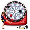 SWOOC Games Giant Kick Darts with 15 Games Included Jumbo Soccer Darts with Air Pump Big Inflatable Games Carnival Games Giant Outdoor Games Activities Giant Yard Games