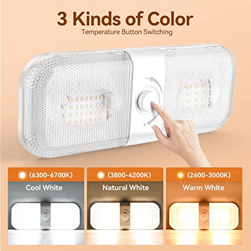 RV Lights Interior 1700LM Super Bright 120 LEDs Dome Light Fixture for RV Accessories/Camper/Car/Trailer/Boat
| 12V Vol