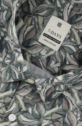 Image of 7-DAYS Men's Premium Formal Printed Shirt - 100% Cotton, Regular Fit, Full Sleeves, with Pocket - Stylish for Special Occasions.