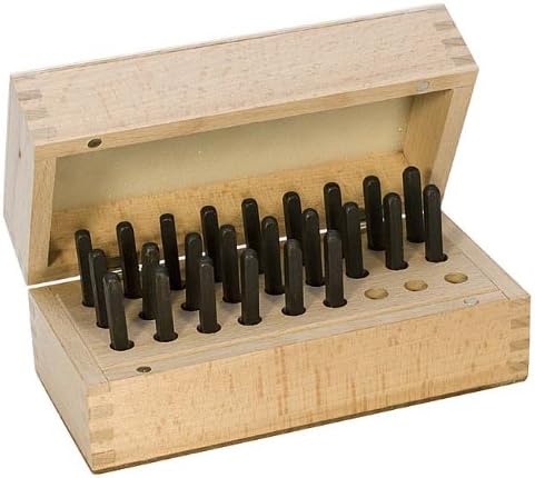 24 Pc Greek Alphabet Letter Punch Set For Stamping Metal In Wood Box 1/8 Inch 3mm