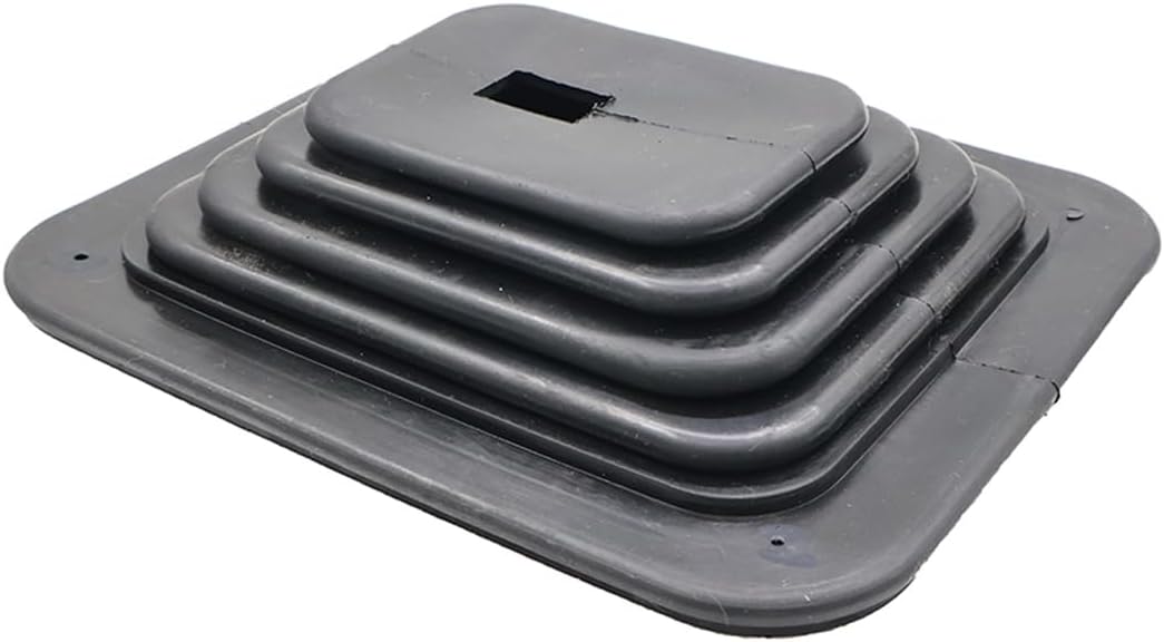 Rubber Shifter Boot Kit Universal Fitment with Chrome Plate 5-5/8" X 6-3/4" Compatible for Most Automatic or Manual Shifters Hurst,B&M,Etc.