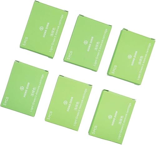 Vista 37 de HongDian - Juego de 30 cartuchos de tinta para bolígrafo estilográfico Negro