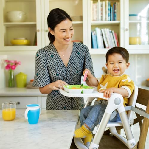Image of Munchkin Raise Toddler Fork & Spoon Set for Mealtime, BPA Free, Pink | 12+ Months | Includes 1 Forks & 1 Spoons | Self-Feeding Essentials