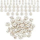 Design: ciondoli a forma di lettera dalla A alla Z, semplici ma classici, 2 stili, ideali per vari temi. Si tratta di un pratico accessorio per la vita quotidiana, adatto per feste o gruppi, crea i tuoi gioielli unici, scrivi varie parole come nome, amore, Natale e così via, interessante e significativo