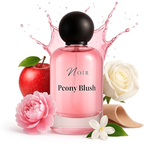 NOIR Peony Blush – Romantic Floral Perfume for Women | Juicy Red Apple, Peony & Suede | Long Lasting EDP – 100ml / 3.4 Fl Oz