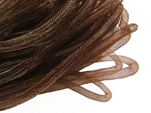 Tube en maille de 8mm marron idéal pour décorer vos couronnes de l'Avent