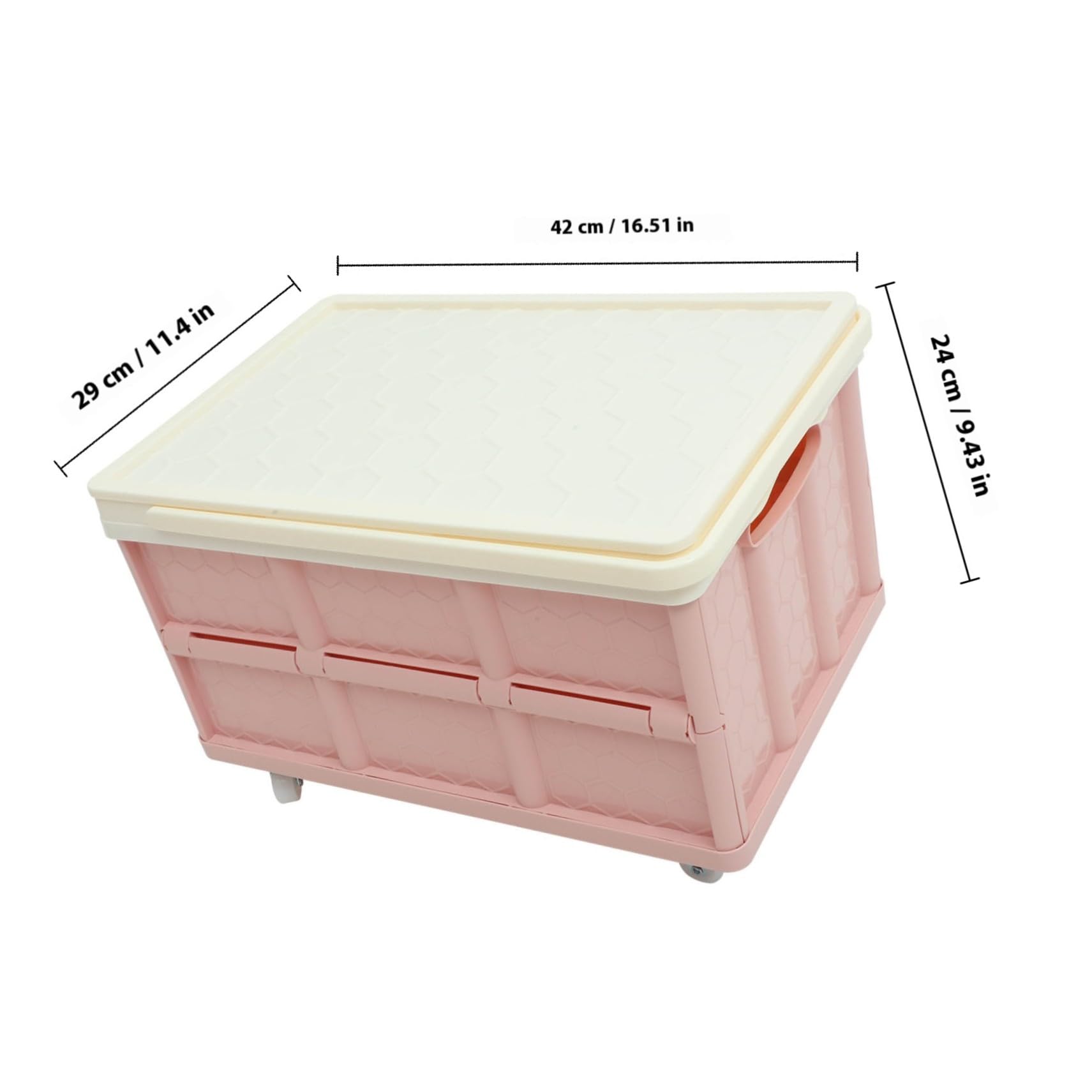 Große Aufbewahrungsbox mit Deckel und Faltbare Kunststoffbox für Kleidung und Stapelbar Flexibel für Auto Kofferraum und Zuhause Leichter Transport Organizer