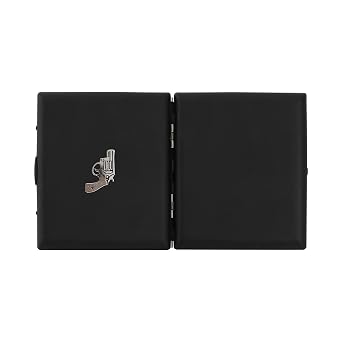 Zekupp Siyah Silah Temalı Metal Sigara Tabakası (ZU-TBK0024)