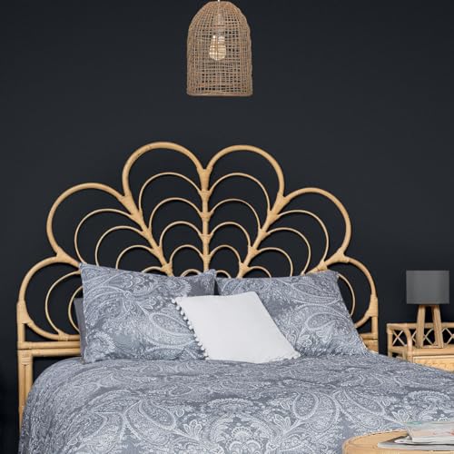 Bettkopfteil Atmosphera Aoni Rattan 160 x 140 cm im Bohème-Stil