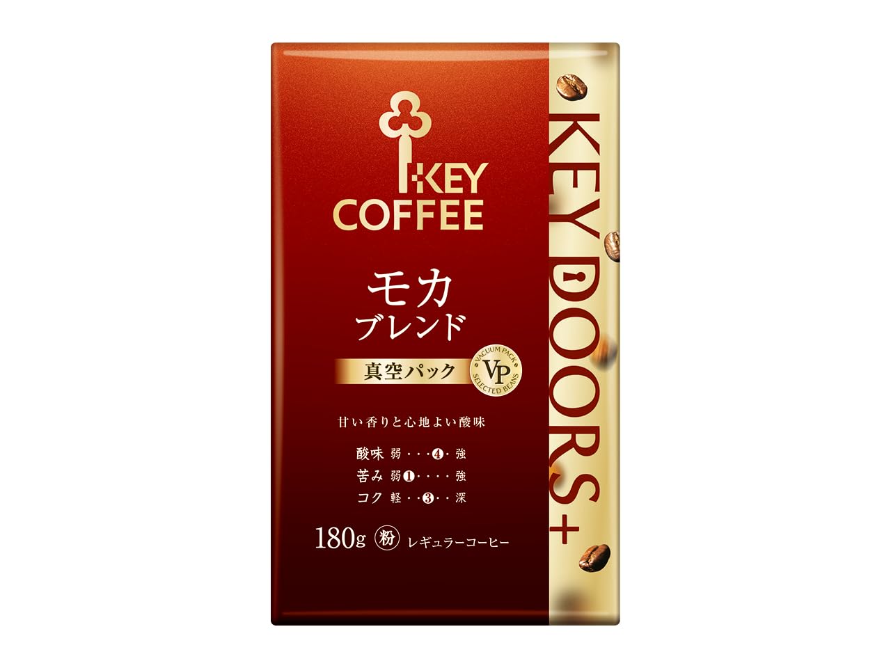 キーコーヒー KEY DOORS+ モカブレンド 粉 (VP) 180g