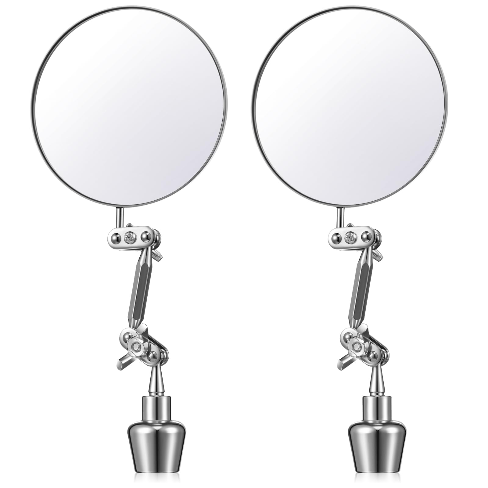 Photo 1 of Kingdder 2pcs 3.15inch Inspection Mirrors Magnetic Base with Adjustable Arm