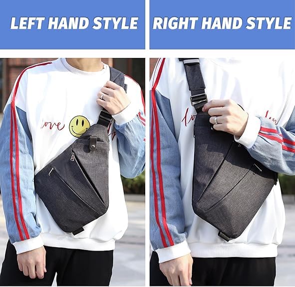 Image of Anti Theft Travel Bag,Slim Sling Bag, Crossbody Purse Bags for Women Men